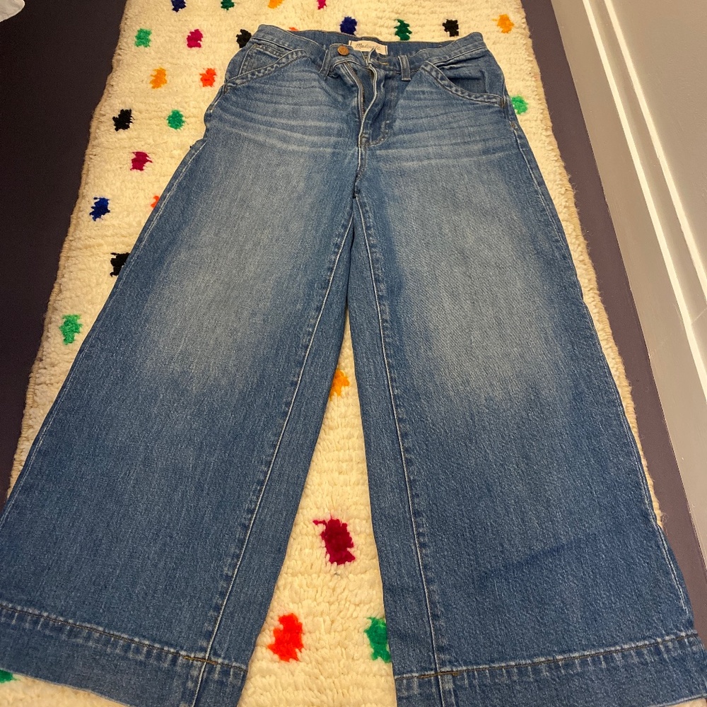 Madewell Size 27 Wide Leg Crop Jeans